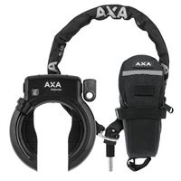 Frame lock axa defender black + saddle bag + chain rlc100