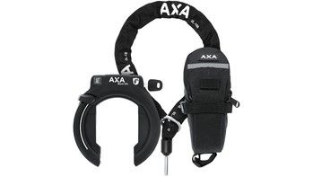 Frame lock axa block xxl black + saddle bag + chain ulc100