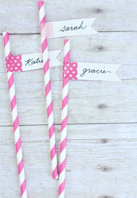 American crafts • paper straws 4 parfait stripe