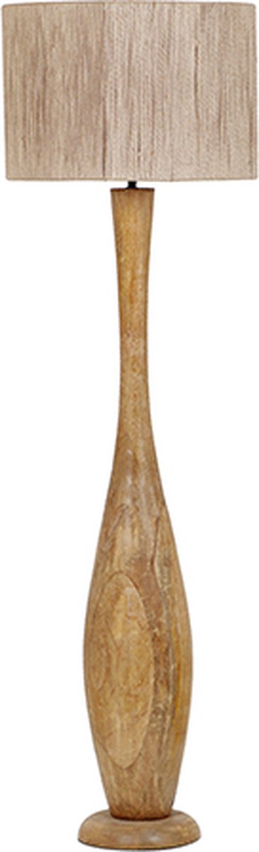 Trio toba - vloerlamp - natuurlijk - excl. 1x e27 4 w - voetschakelaar