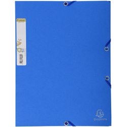 Map exacompta 56982e recycleerd karton 380g m2 a4 24x32cm koningsblauw 3 kleppen