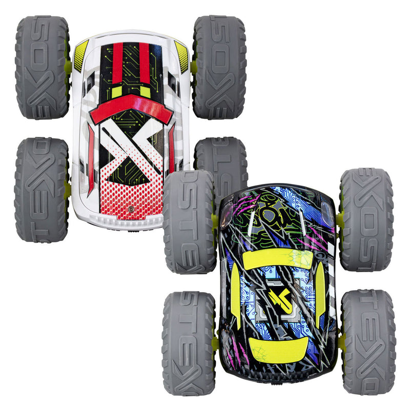 Load image into Gallery viewer, Exost rc 360 cross flash stuntauto groen 1:18 - flashing wheels - incl. oplaadbare batterij - rc auto
