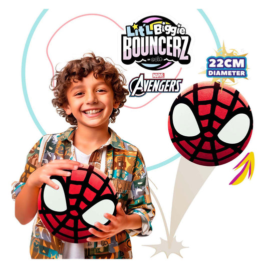 Gear2play lit'l biggie bouncerz spiderman - opblaasbare speelgoedbal