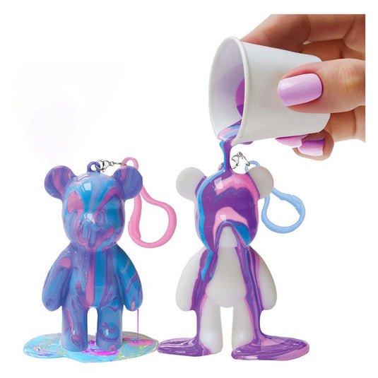 Spectron marmeren look beer sleutelhanger set