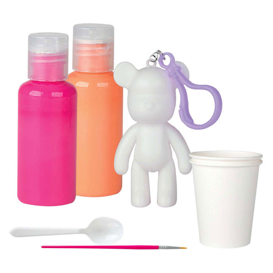 Spectron marmeren look beer gietset met sleutelhanger