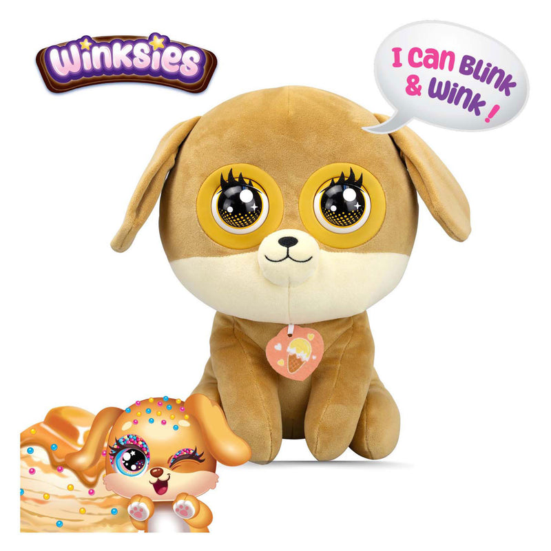 Load image into Gallery viewer, Silverlit winksies caramel puppy - interactieve knuffel in een ijsbeker
