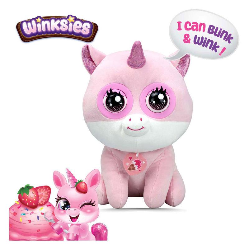 Load image into Gallery viewer, Silverlit winksies strawberry unicorn - interactieve knuffel in een ijsbeker
