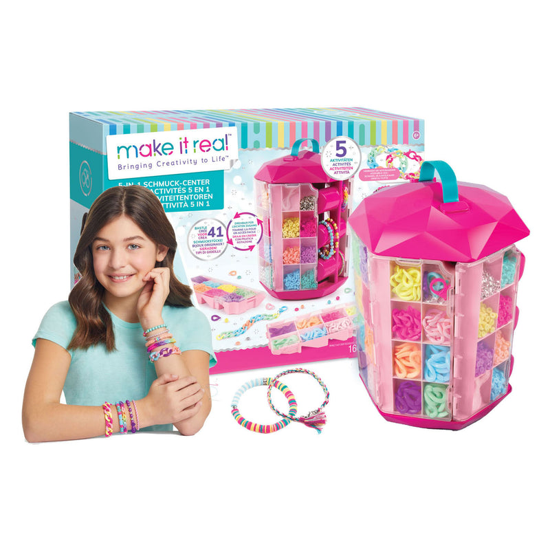 Load image into Gallery viewer, Make it real - 5-in-1 sieraden toren - mix match en maak 41 kleurrijke armbanden
