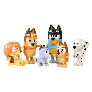 Moose toys bluey speelfiguren familie vrienden, 8st.