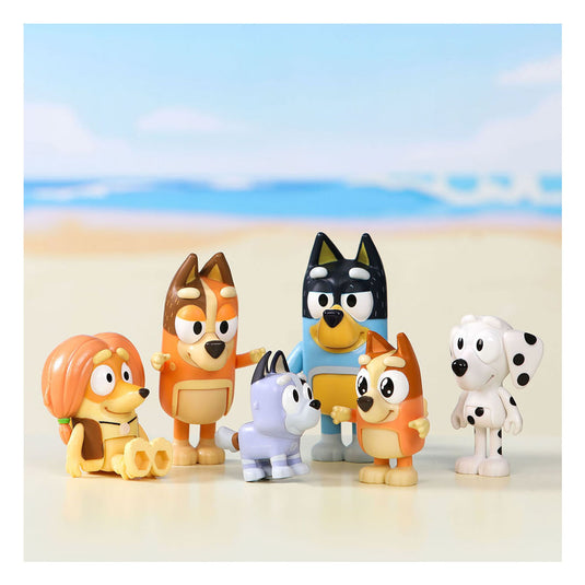 Moose toys bluey speelfiguren familie vrienden, 8st.