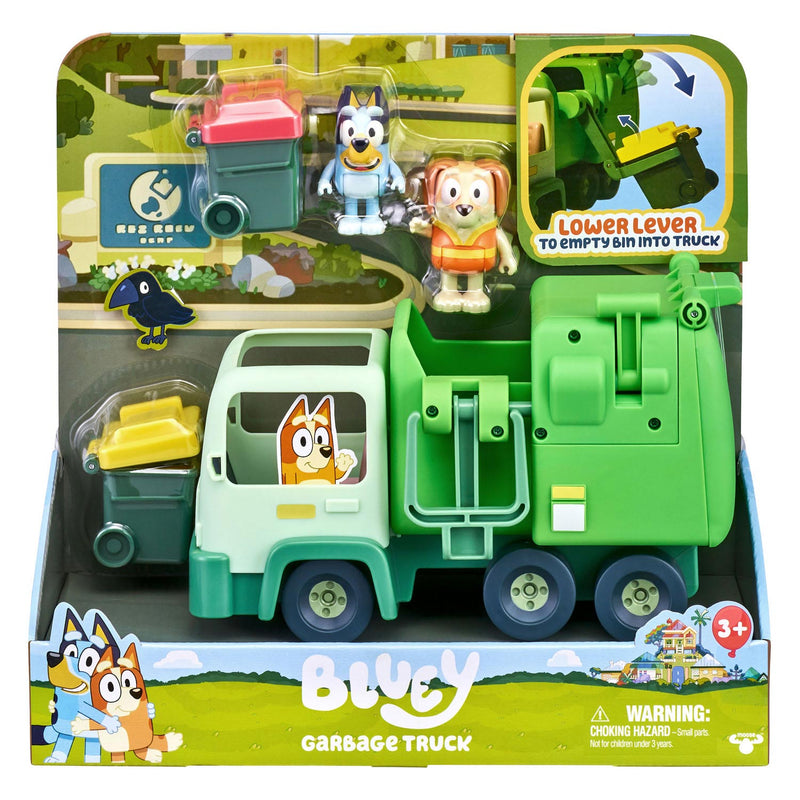 Load image into Gallery viewer, Moose toys bluey vuilniswagen met speelfiguren
