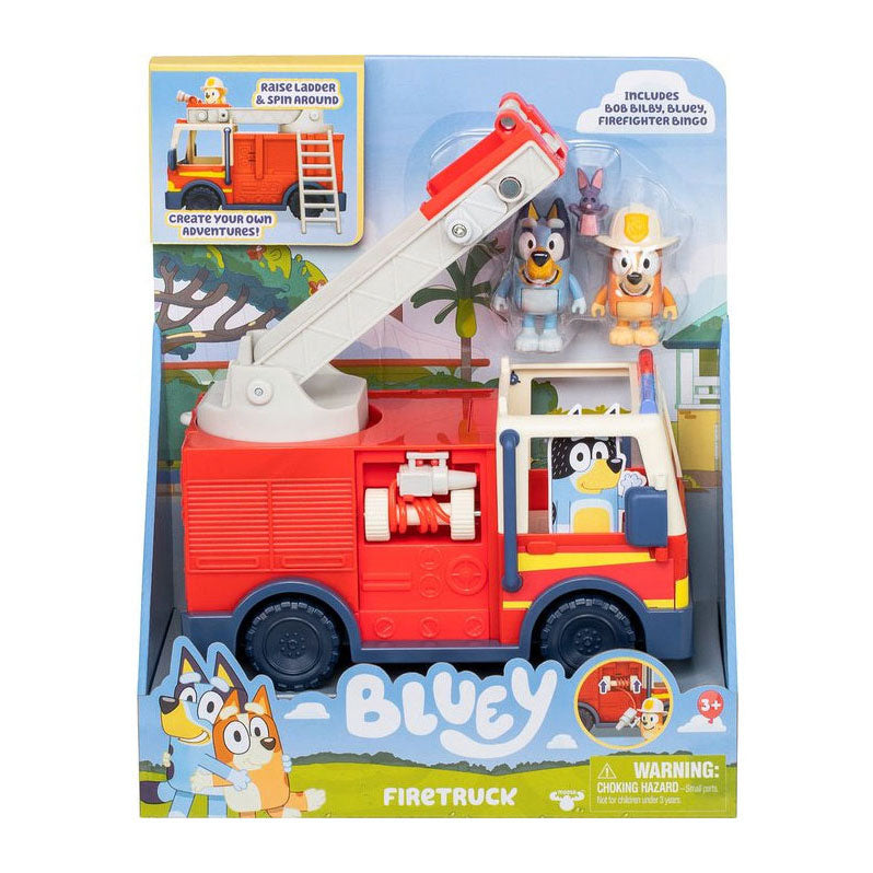 Load image into Gallery viewer, Moose toys bluey's brandweerwagen met 2 speelfiguren
