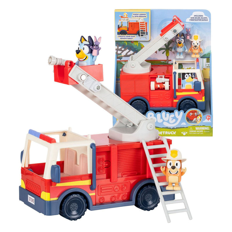Load image into Gallery viewer, Moose toys bluey's brandweerwagen met 2 speelfiguren
