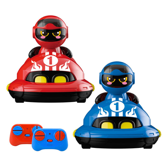 Gear2play rc crazy bumper cars duoset - bestuurbare bumpercars - ga een botsduel aan!