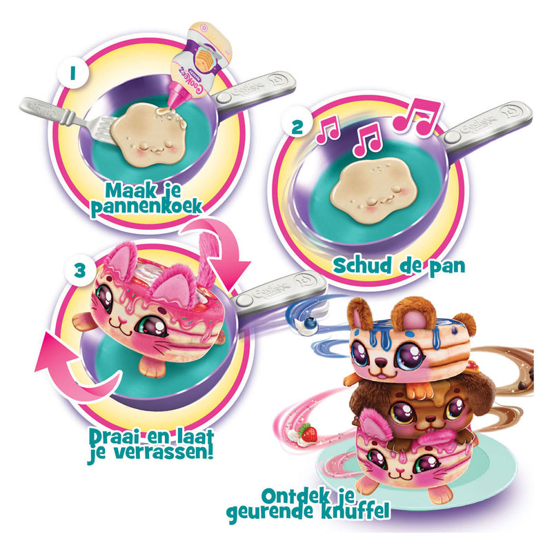 Load image into Gallery viewer, Moose toys cookeez maak je eigen pluchen verrassingsdier in koekenpan
