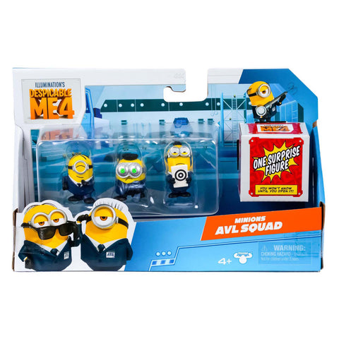 Pic despicable me 4 party bus speelfiguren 4-pack