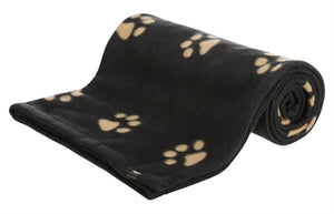Trixie barney fleece hondendeken zwart beige ass