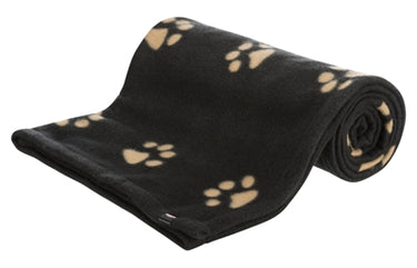Trixie barney fleece hondendeken zwart beige ass