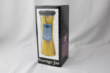 Voorraadpot met tekst pasta