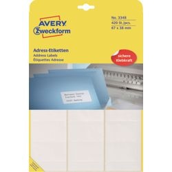 Adresetiketten avery zweckform wit