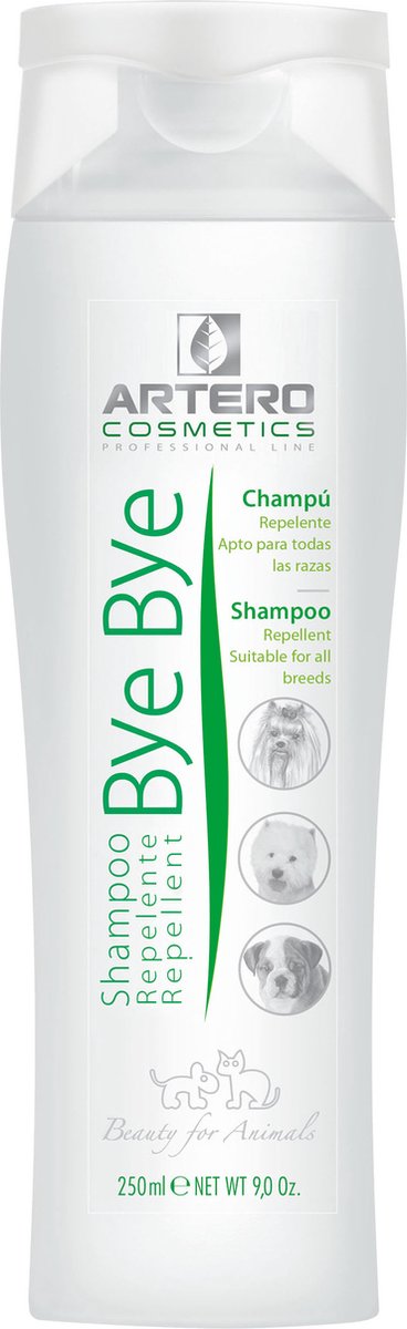 Artero - bye bye - vlooien shampoo hond - 250ml, anti vlooien hond - anti vlooien voor katten