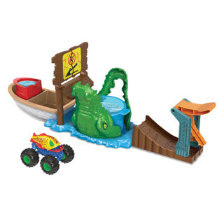 Load image into Gallery viewer, Hot wheels maat swamp chomp playset
