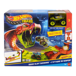 Load image into Gallery viewer, Hot wheels monstertrucks - sla de slang knock-out speelset
