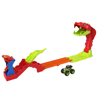 Load image into Gallery viewer, Hot wheels monstertrucks - sla de slang knock-out speelset
