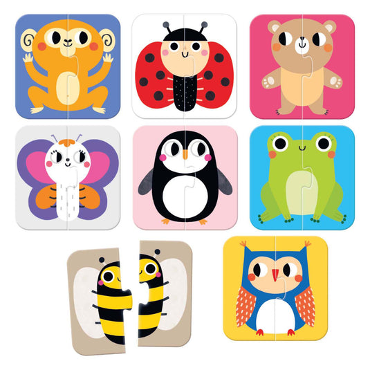 Banana panda - on-the-go puzzel halve dieren - 16st.