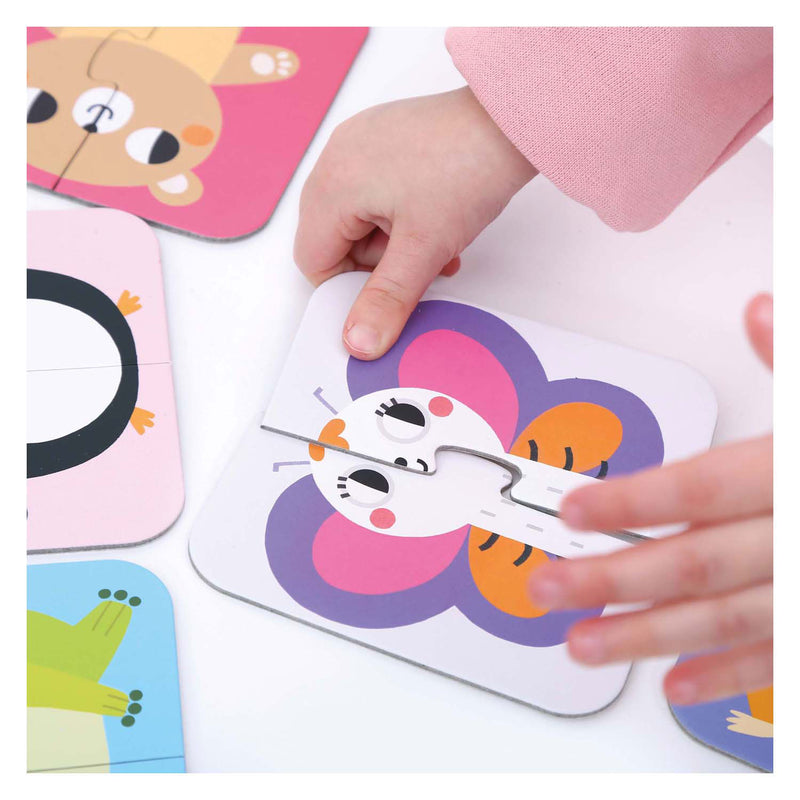 Load image into Gallery viewer, Banana panda - on-the-go puzzel halve dieren - 16st.
