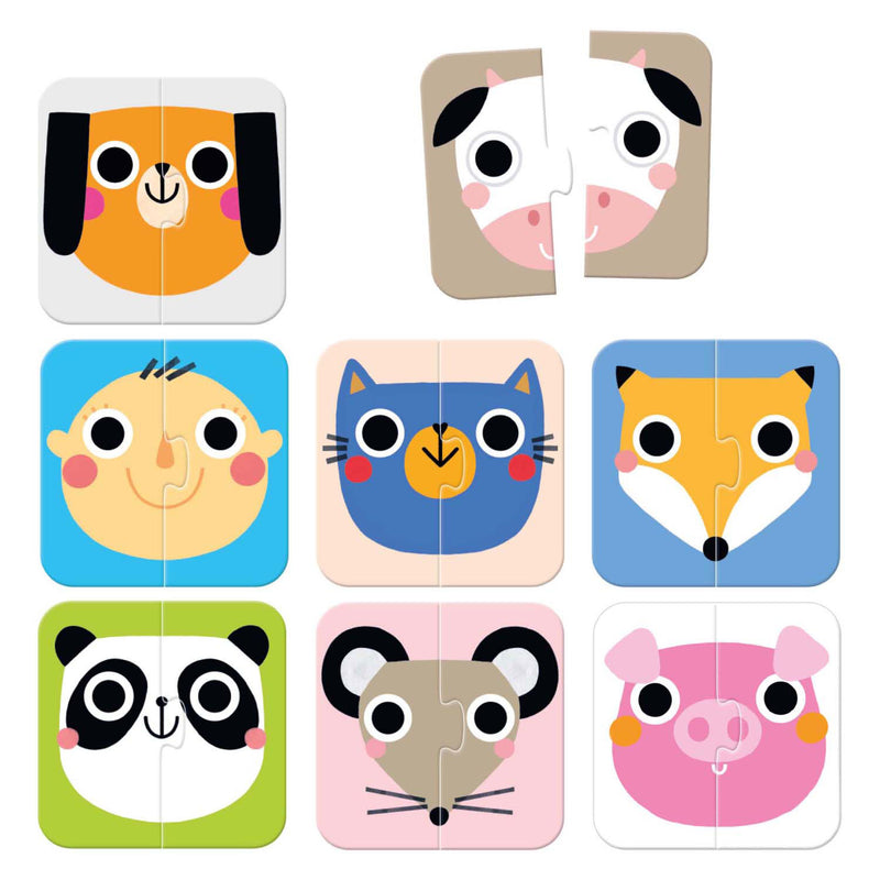 Load image into Gallery viewer, Banana panda - on-the-go puzzel halve gezichten - 16st.
