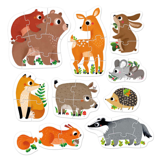 Banana panda stap voor stap puzzel bosdieren 2+.