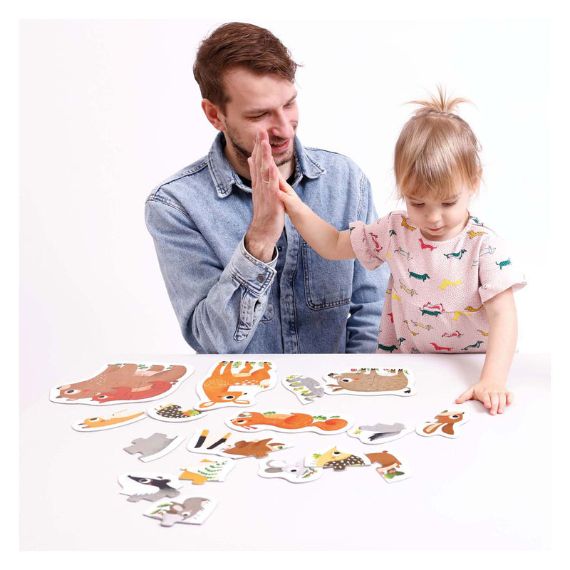 Load image into Gallery viewer, Banana panda - oplopende puzzels bosdieren - 33st.
