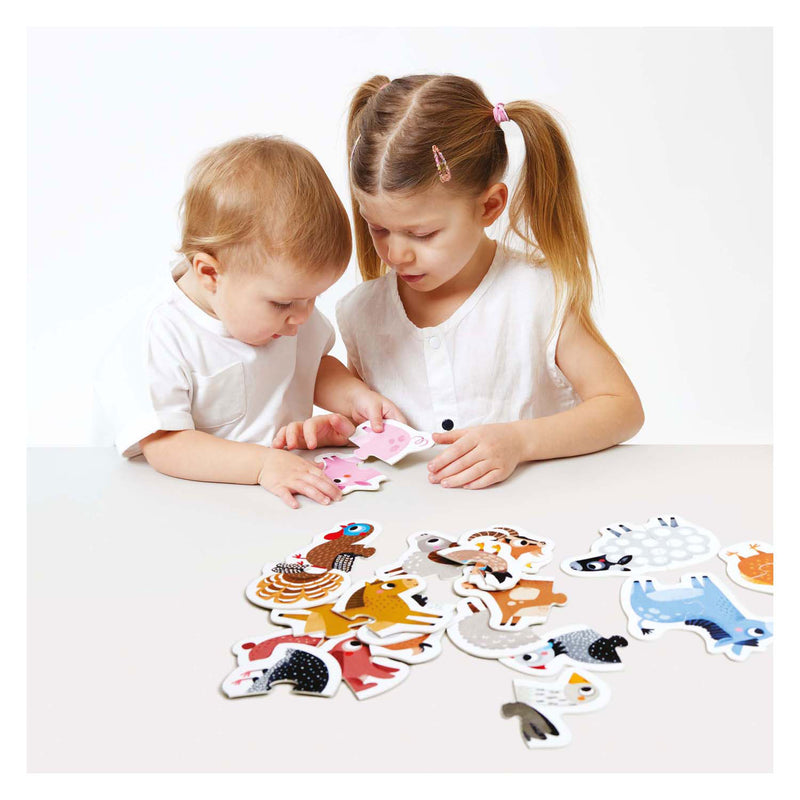Load image into Gallery viewer, Banana panda stap voor stap puzzel boerderijdieren 18m+.
