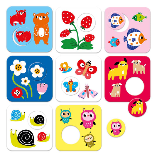 Banana panda - hoog contrast puzzel zoek dezelfde - 8dlg.