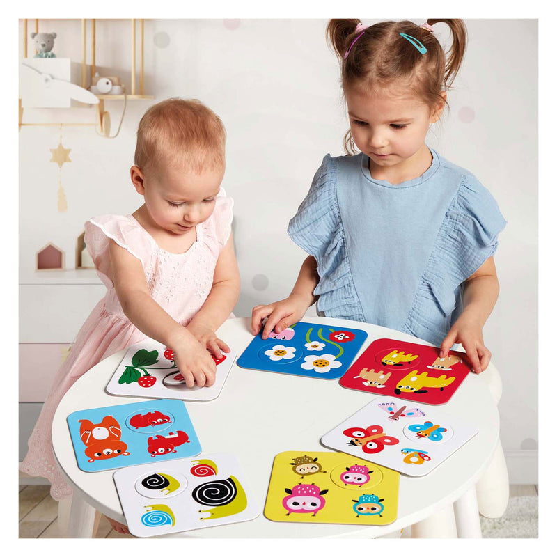 Load image into Gallery viewer, Banana panda - hoog contrast puzzel zoek dezelfde - 8dlg.
