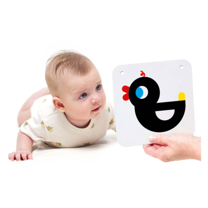 Load image into Gallery viewer, Banana panda - hoog contrast babykaarten 0m+ 3m+ - 24st.
