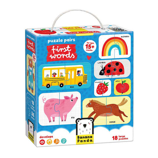 Banana panda - puzzelparen eerste woorden - 18dlg.
