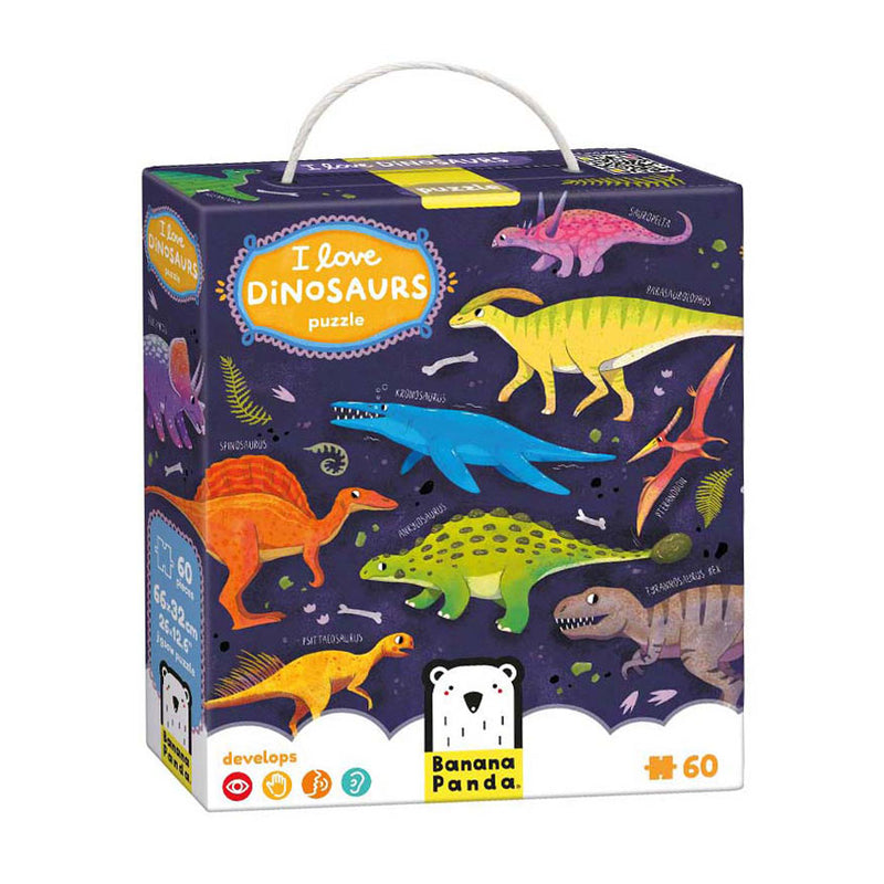 Load image into Gallery viewer, Banana panda - ik hou van dinosaurussen puzzel - 60st.
