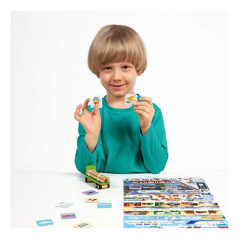 Afbeelding laden in galerijviewer, Banana panda puzzel transport educatief speelgoed voertuigen 60 stukjes.
