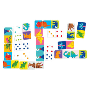 Banana panda laten we dino domino spelen 2+