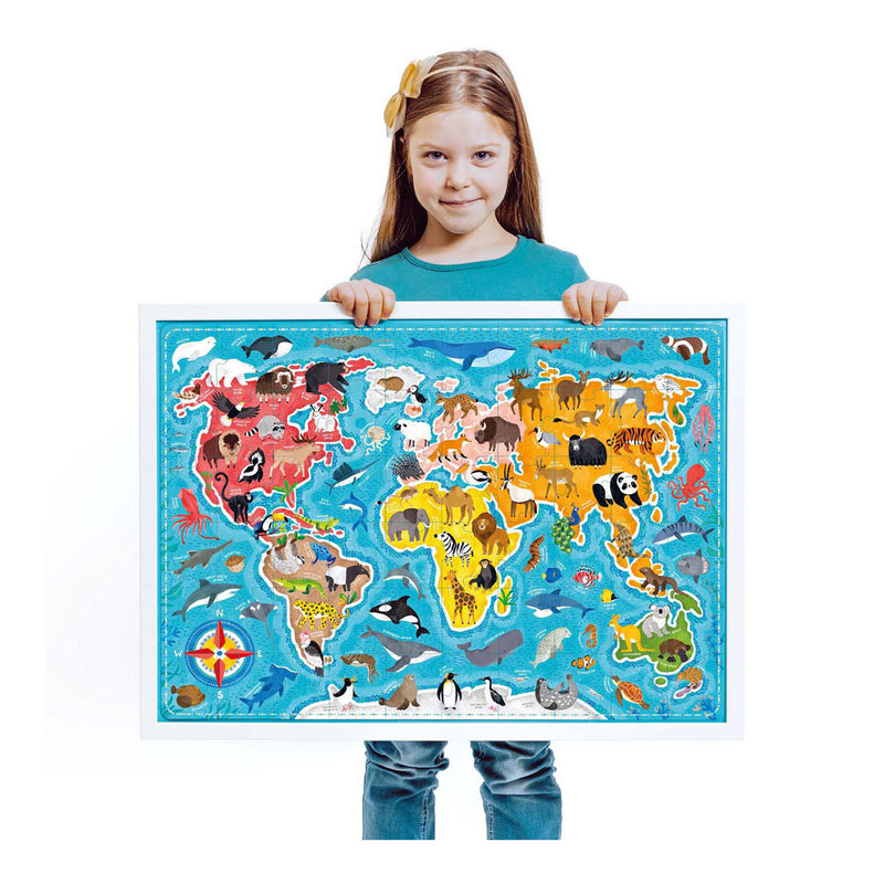 Load image into Gallery viewer, Banana panda puzzelliefde dieren over de wereld (60 pcs).
