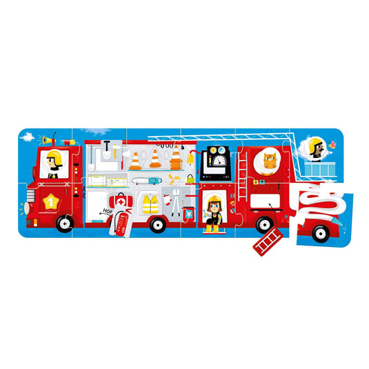 Banana panda - maak de puzzel passend brandweerwagen - 23st.