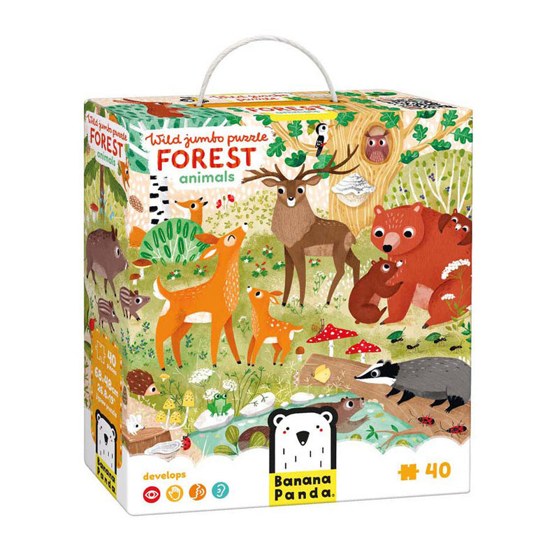 Load image into Gallery viewer, Banana panda - wild jumbo puzzel bosdieren - 40st.
