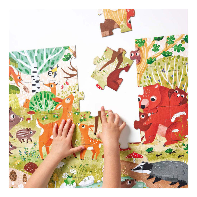 Load image into Gallery viewer, Banana panda - wild jumbo puzzel bosdieren - 40st.
