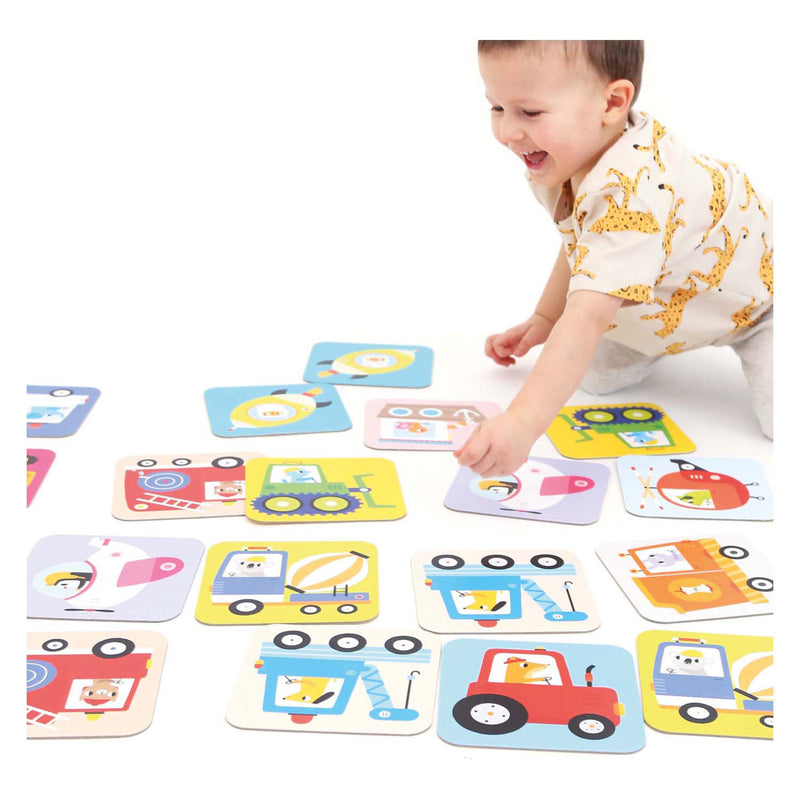 Load image into Gallery viewer, Banana panda - grote memory spel voertuigen - 24st.
