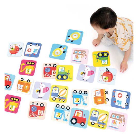 Banana panda - grote memory spel voertuigen - 24st.