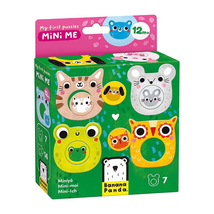 Afbeelding laden in galerijviewer, Banana panda - mijn eerste puzzels - mini me dieren met baby's
