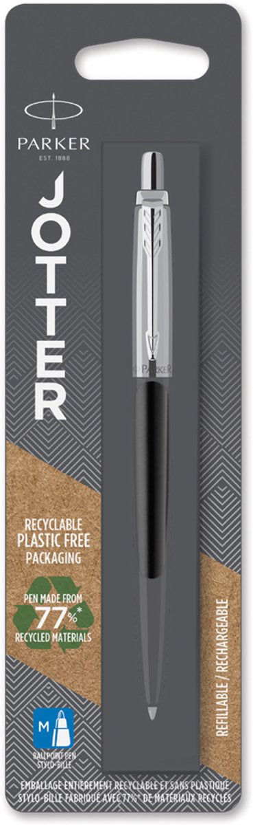 Parker jotter-balpen | kensington red | medium punt met blauwe inkt
