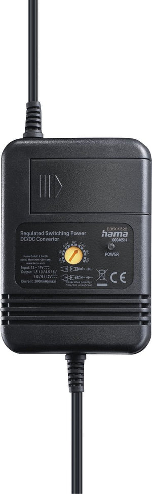 Hama netadapter voor auto instelbaar 2000ma 24w max. 12v gest. 8 adapters